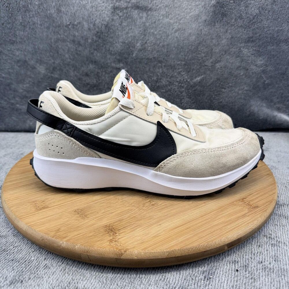 Nike Waffle Debut Shoes Womens Size 8.5 Beige Black Running Sneakers DH9523-102